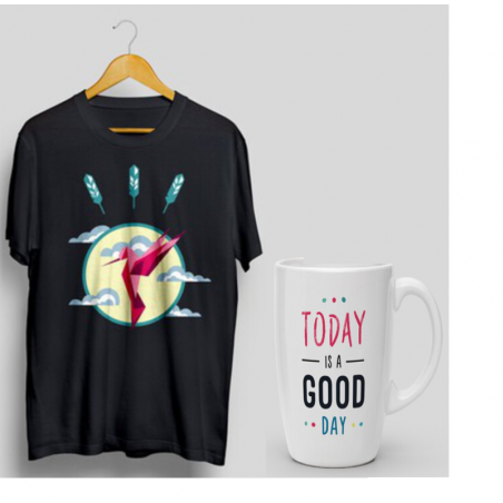 Pack T-shirt colibri XL + Mug Today is a good day